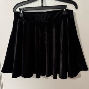 Elegant Black Velvet Skirt